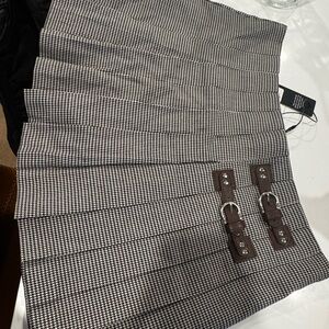 Fashion Nova Black and White Houndstooth Skirt